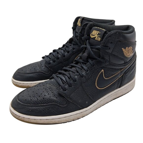 Nike Jordan 1 Retro High OG Shoes Mens Size 13 Black City of Flight 555088-031 - Picture 1 of 9
